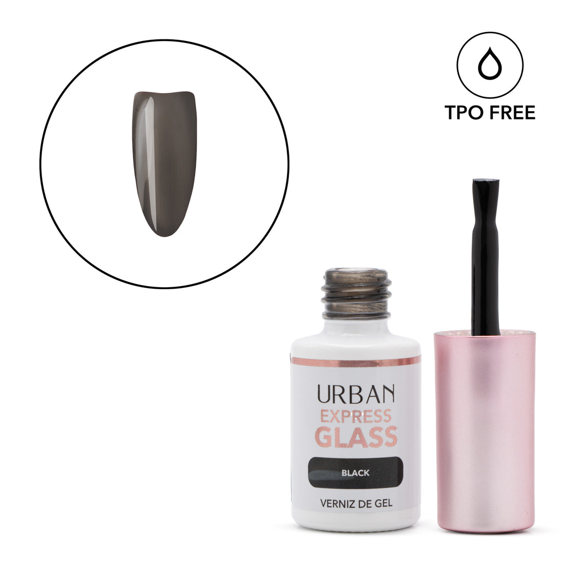 Verniz Gel Express Glass Black 6ml