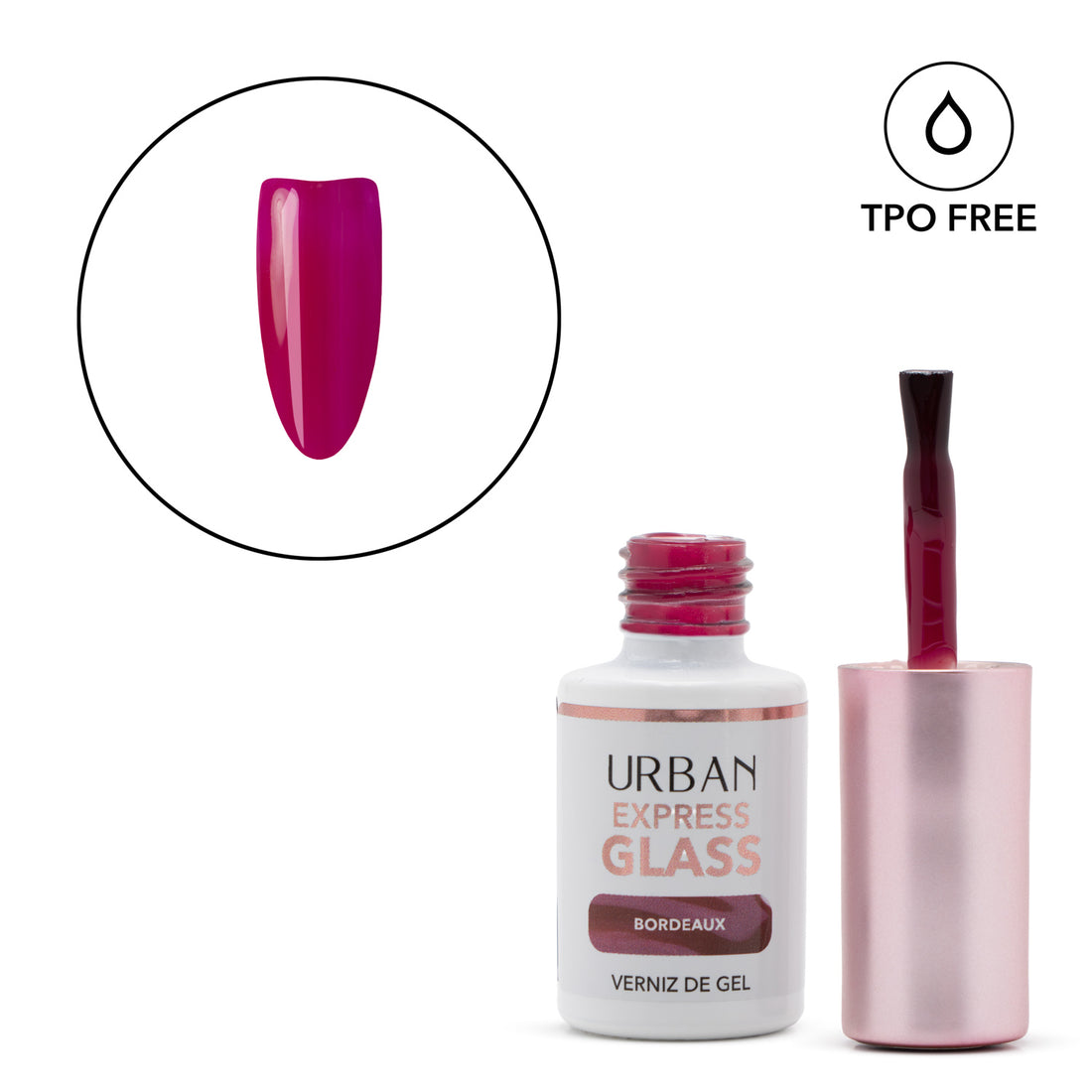 Verniz Gel Express Glass Bordeaux 6ml