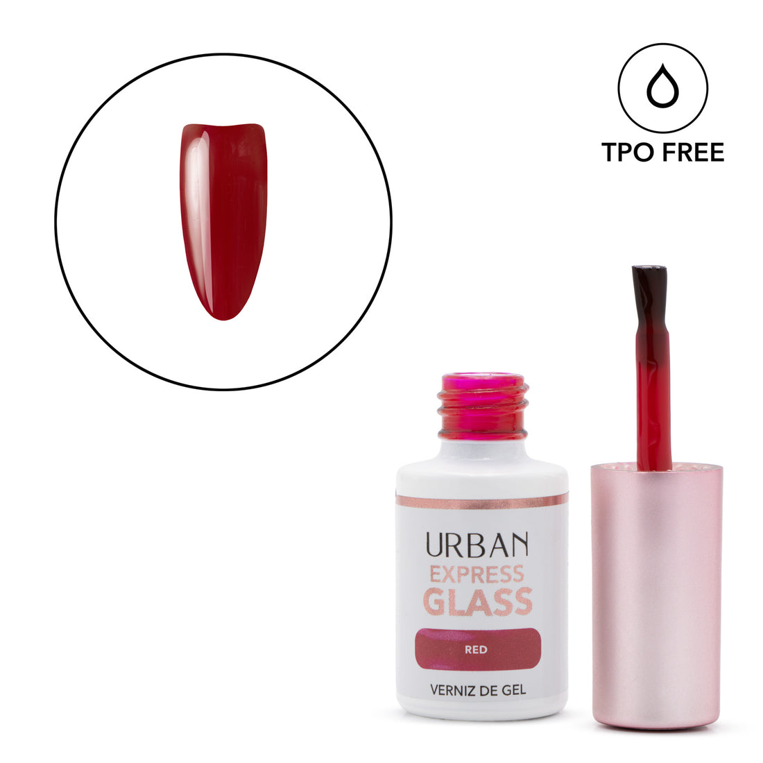 Verniz Gel Express Glass Red 6ml