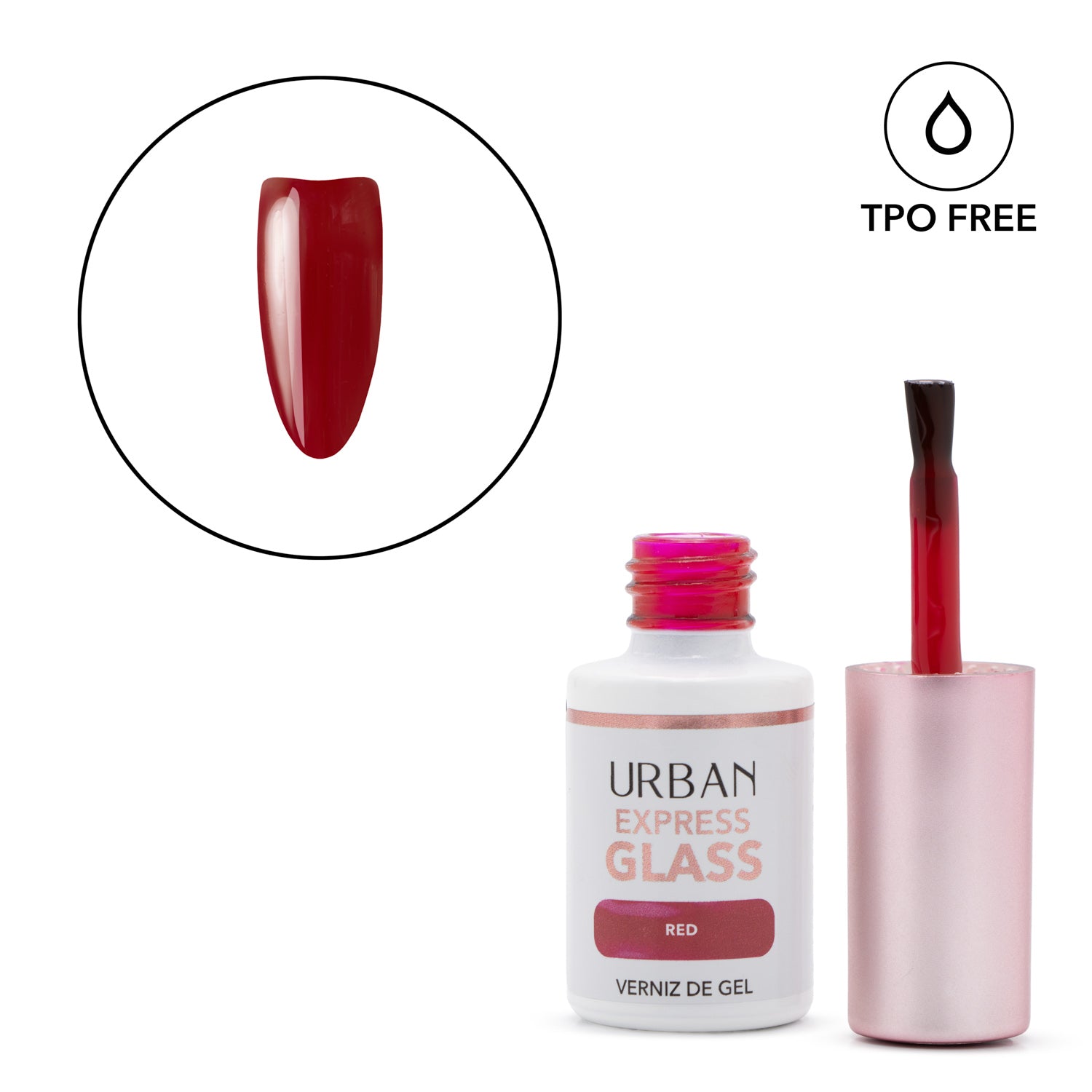 Verniz Gel Express Glass Red 6ml