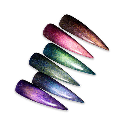 Kit 6 Cores Express Holographic Cat Eye 
