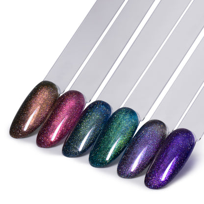 Kit 6 Cores Express Holographic Cat Eye 