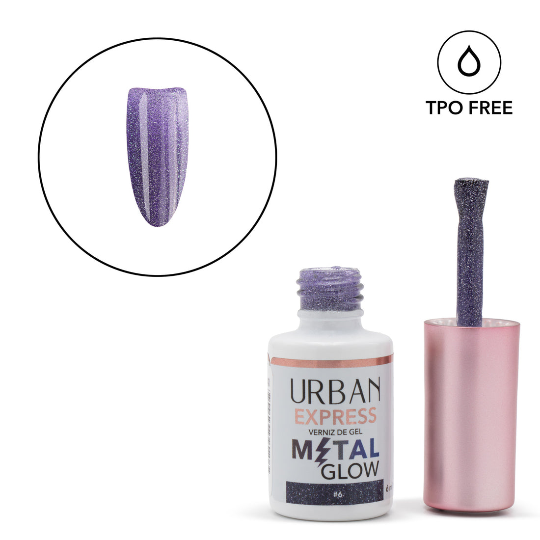 Verniz Gel Express Metal Glow 