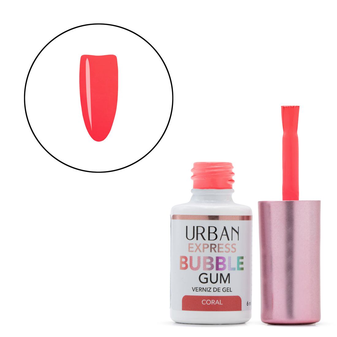 Verniz Gel Express Bubble Gum Coral 6ml