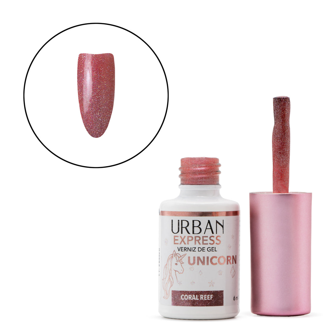 Verniz Gel Express Unicorn Coral Reef 6ml