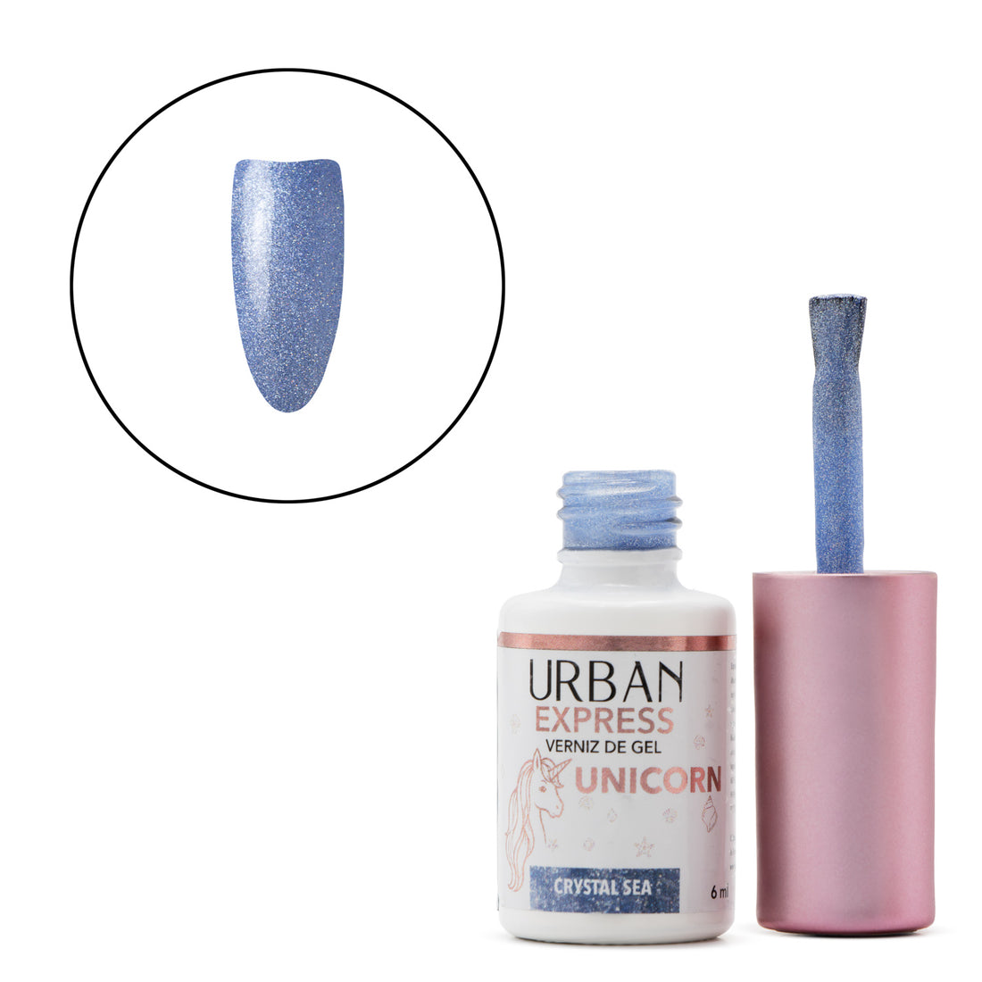 Verniz Gel Express Unicorn Crystal Sea 6ml