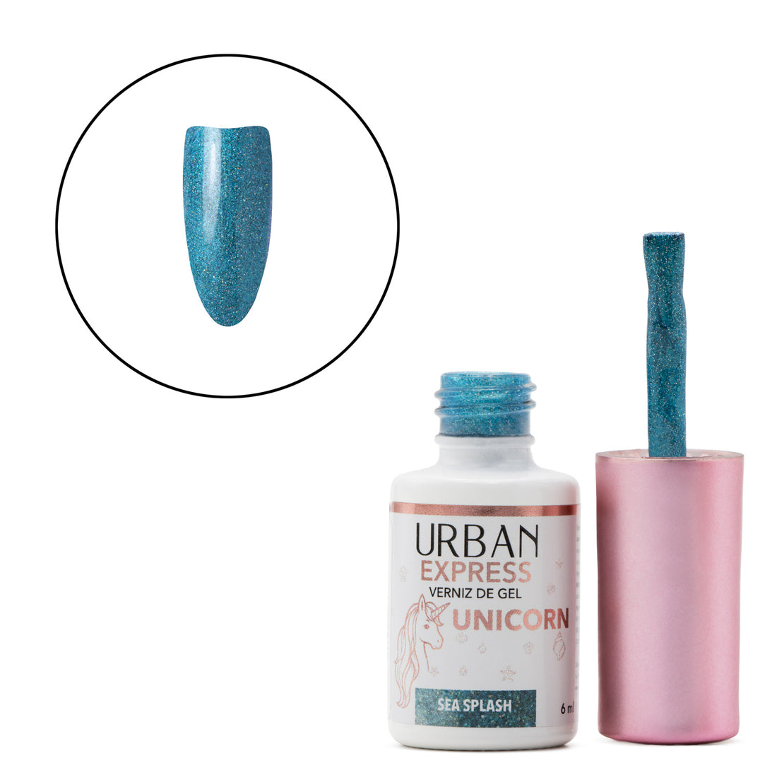 Verniz Gel Express Unicorn Sea Splash 6ml