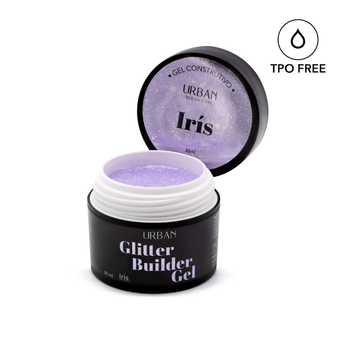 Gel de construção - Glitter Builder Gel Iris 30 ml