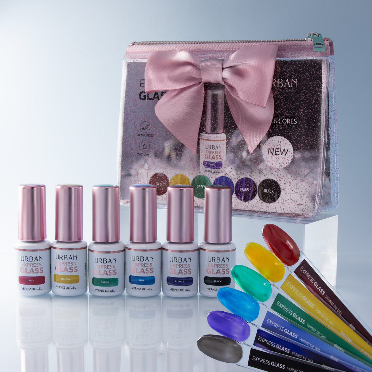 Kit 6 Cores Verniz Gel - Express Glass