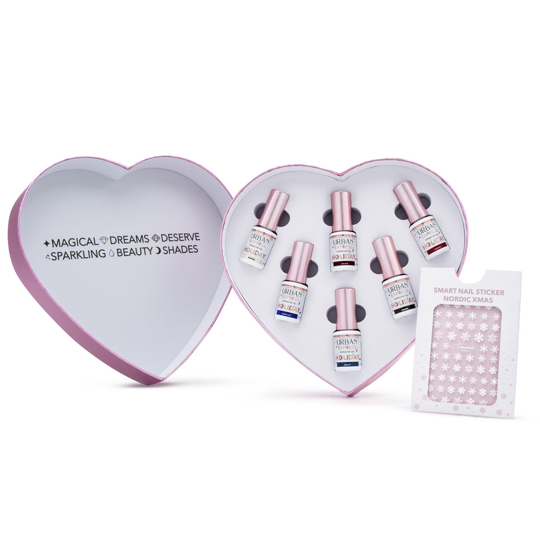 Kit aberto a mostrar os vernizes e a oferta