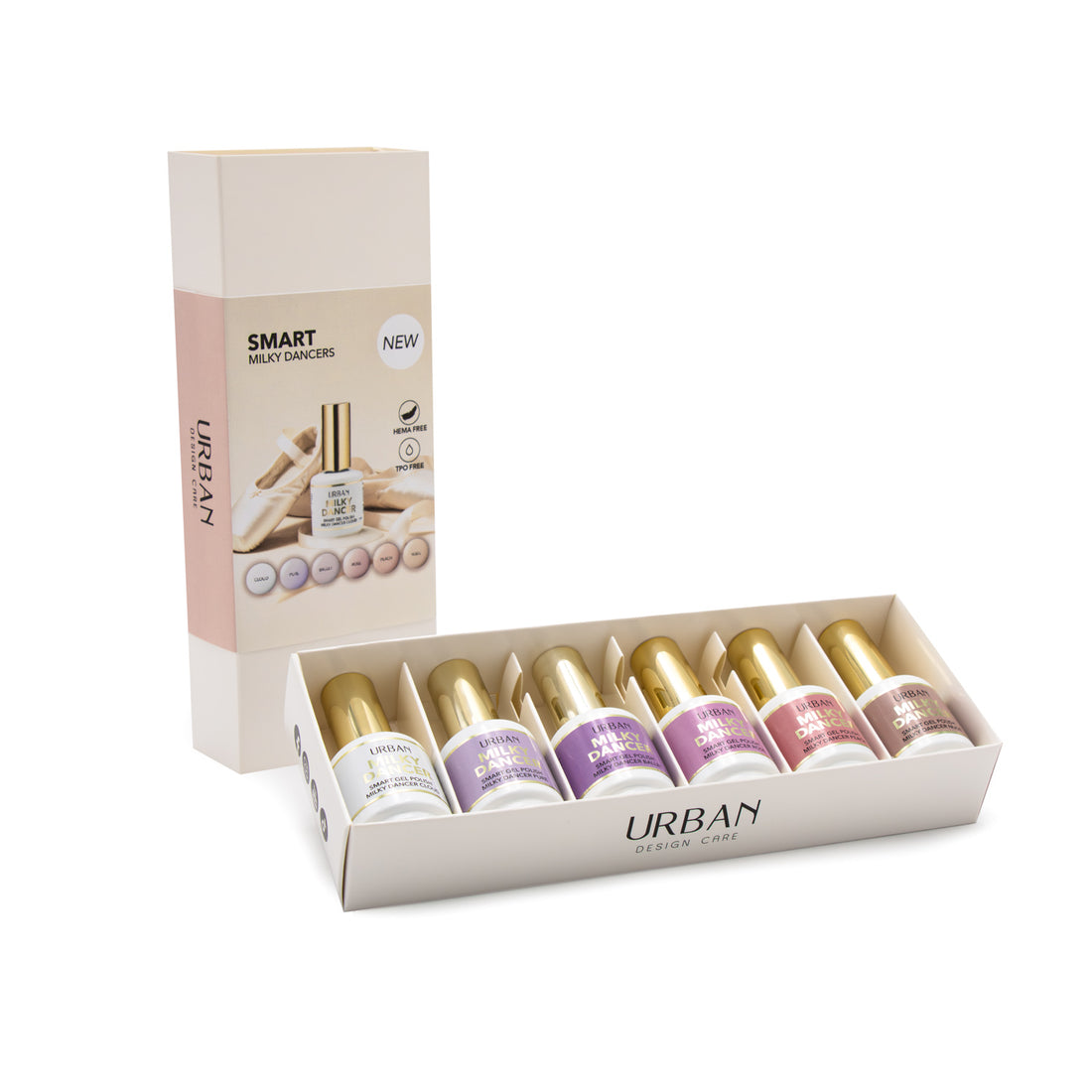 Kit 6 Cores Verniz Gel - Smart Milky Dancers