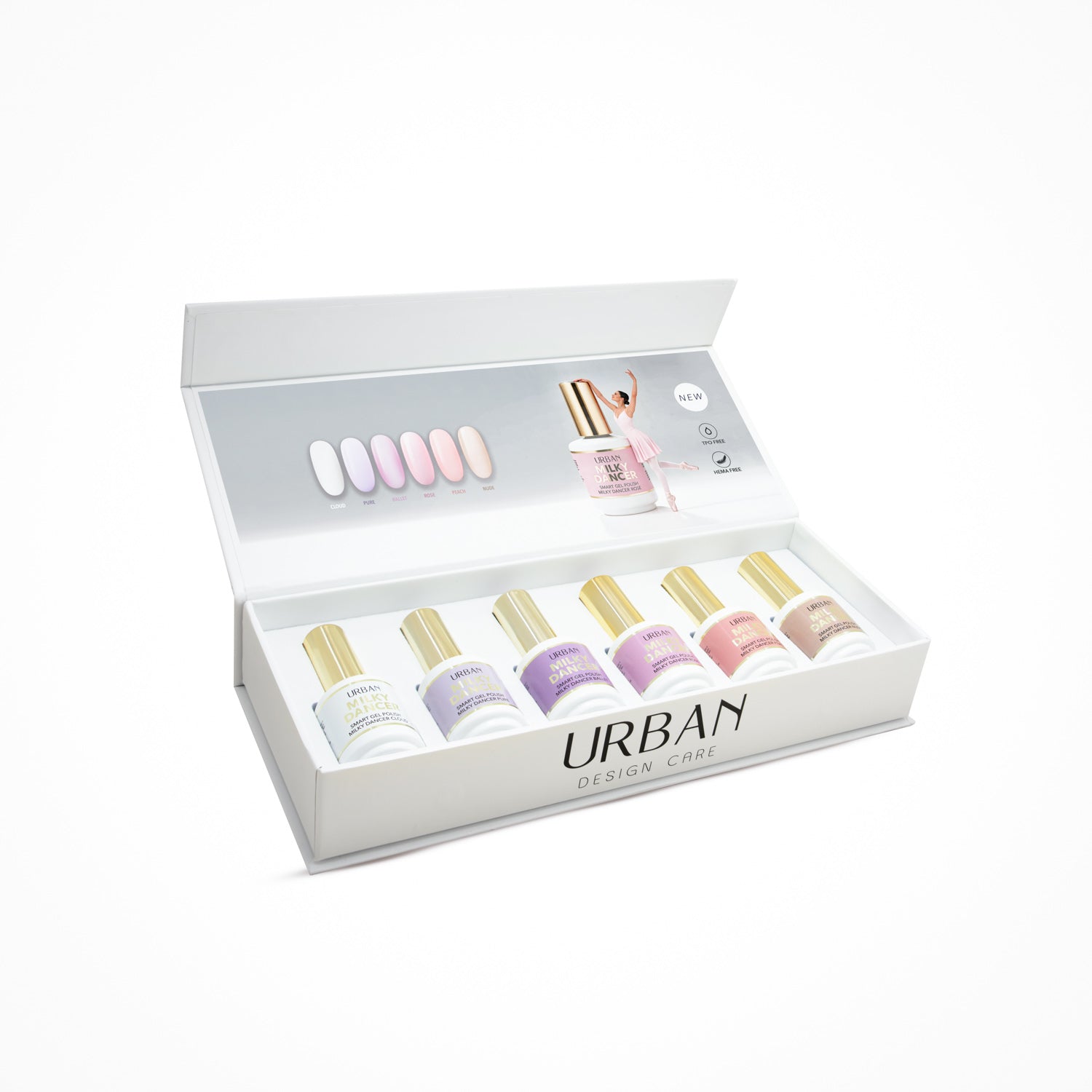 Kit 6 colores esmalte de gel - Smart Milky Dancers