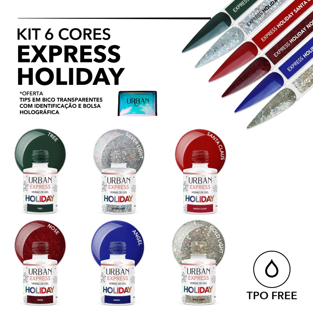 Kit Verniz Gel 6 Cores Express Holiday - 2º Edição