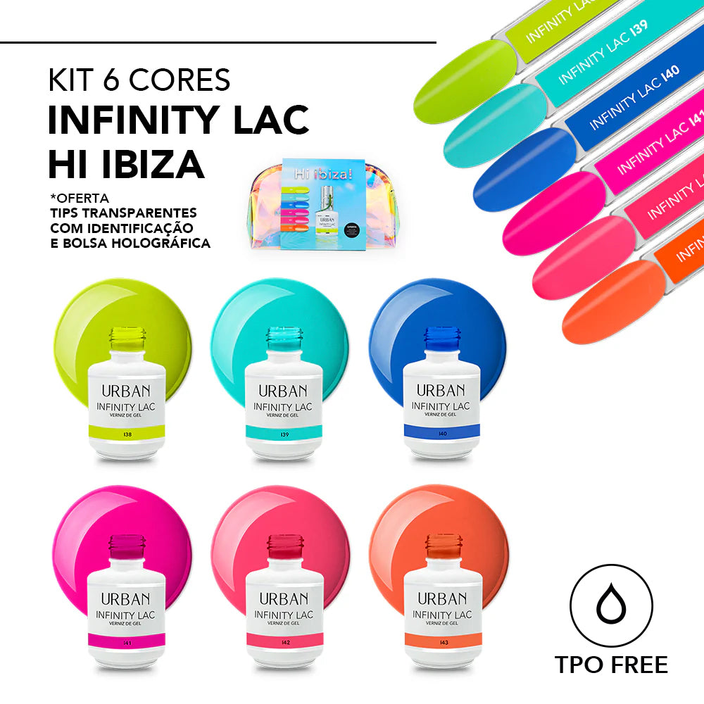 Kit Verniz Gel 6 Cores Infinity Lac Hi Ibiza (