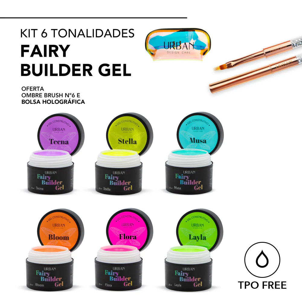 Kit Fairy Builder Gel 6 tonalidades