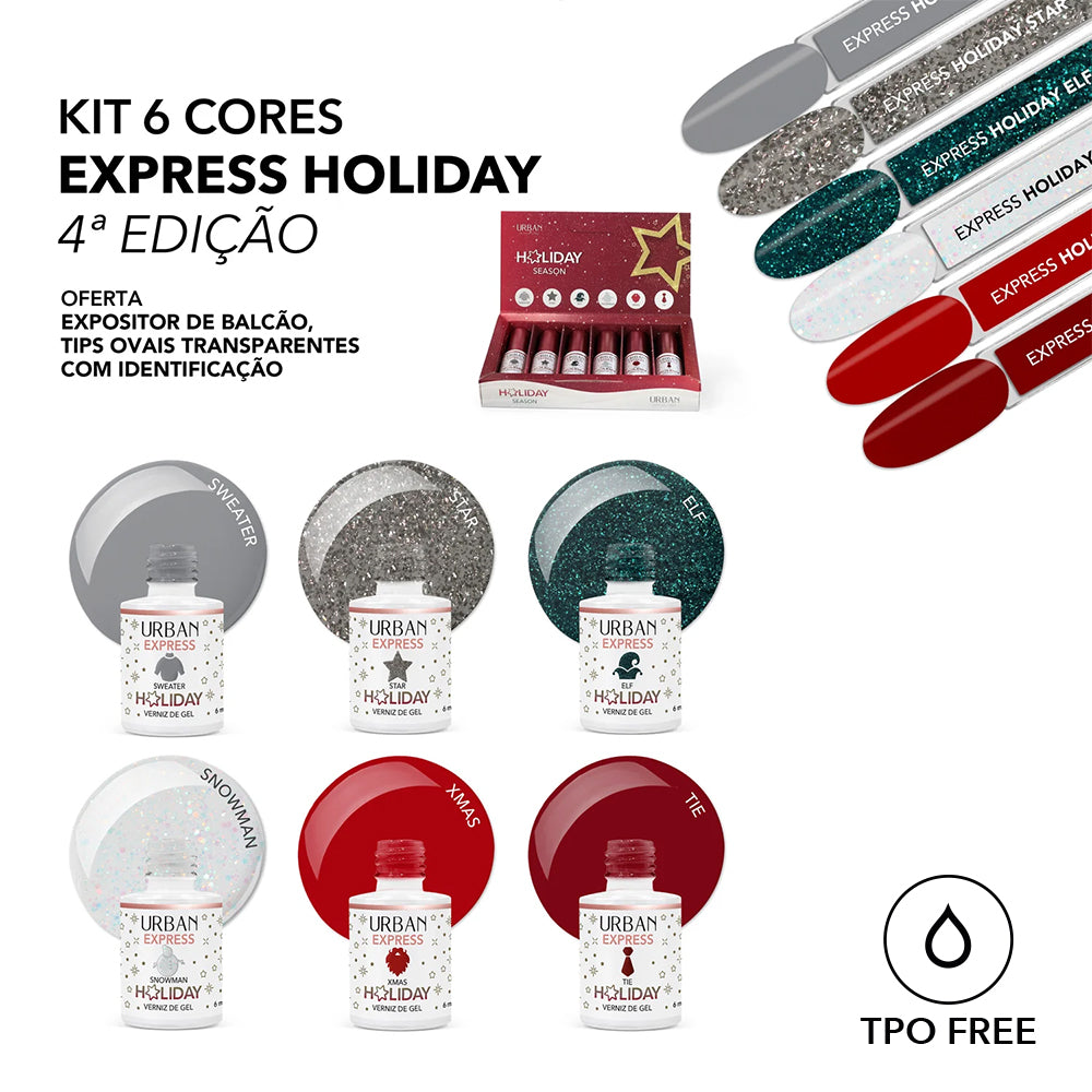 Kit Verniz Gel 6 Cores Express Holiday - 4ª Edição