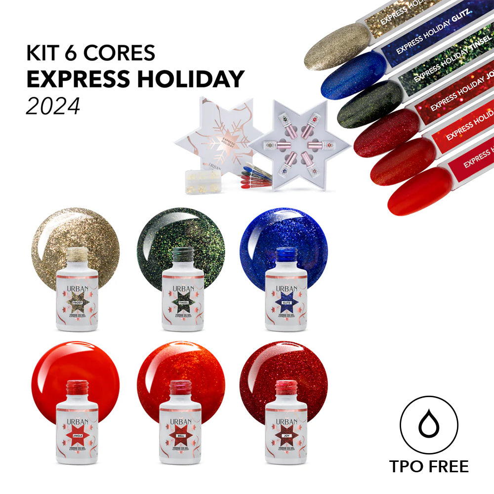 Kit Verniz Gel 6 Cores Express Holiday 2024