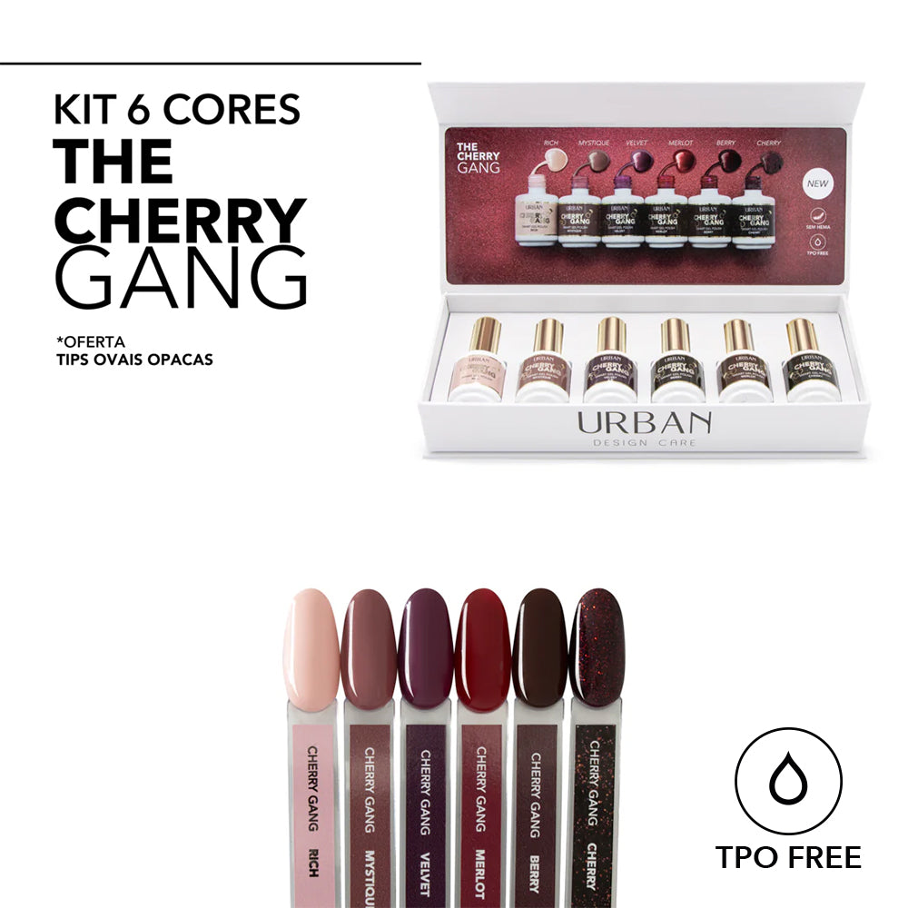 Kit Verniz Gel 6 Cores Smart Cherry Gang 15ml