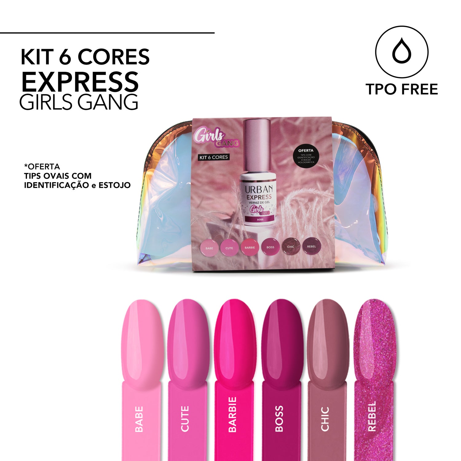 Kit Esmalte Gel Express Girls Gang