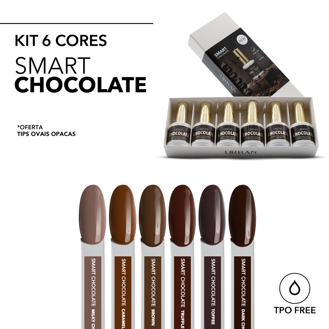 Kit 6 Cores Smart Chocolate