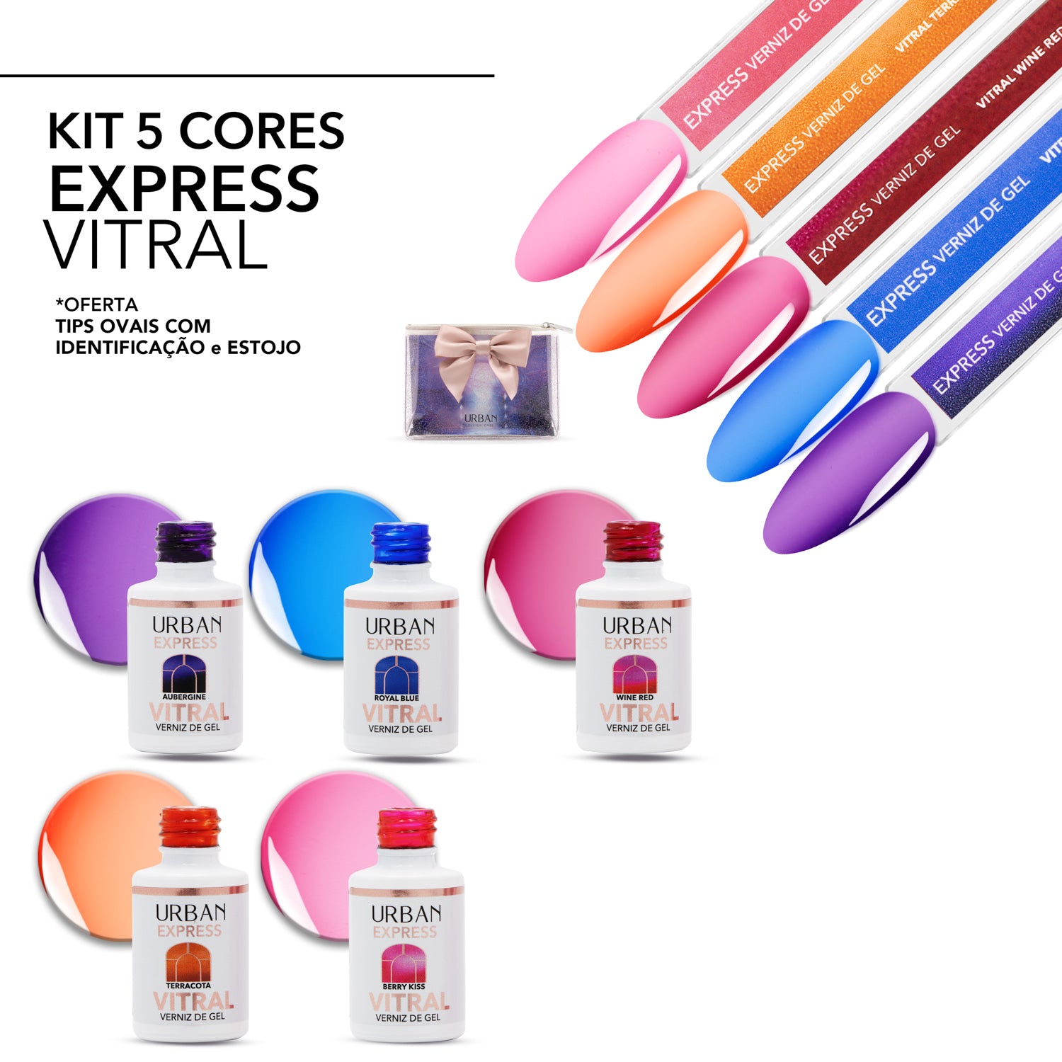 Kit Verniz Gel Express Vitral 6ml
