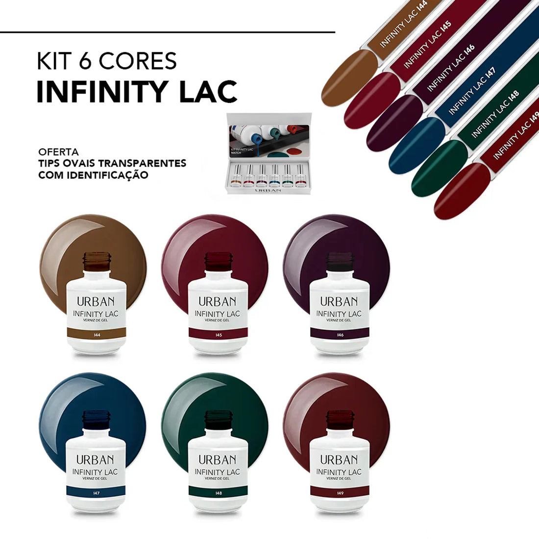 Gel Lack Kit 6 Farben Infinity Lac Match (