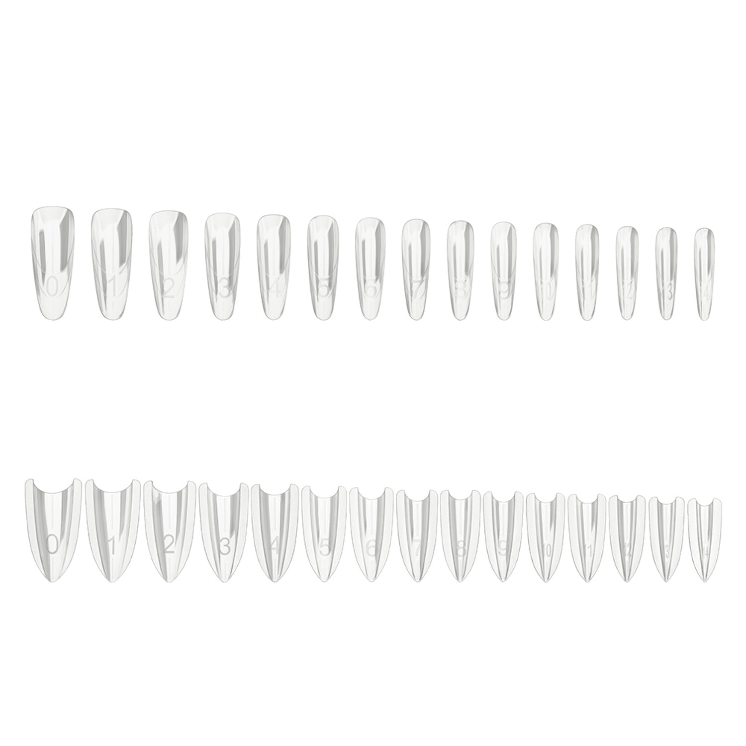 Caixa Dual Form Sandwich Nail Art Almond 240 uni.