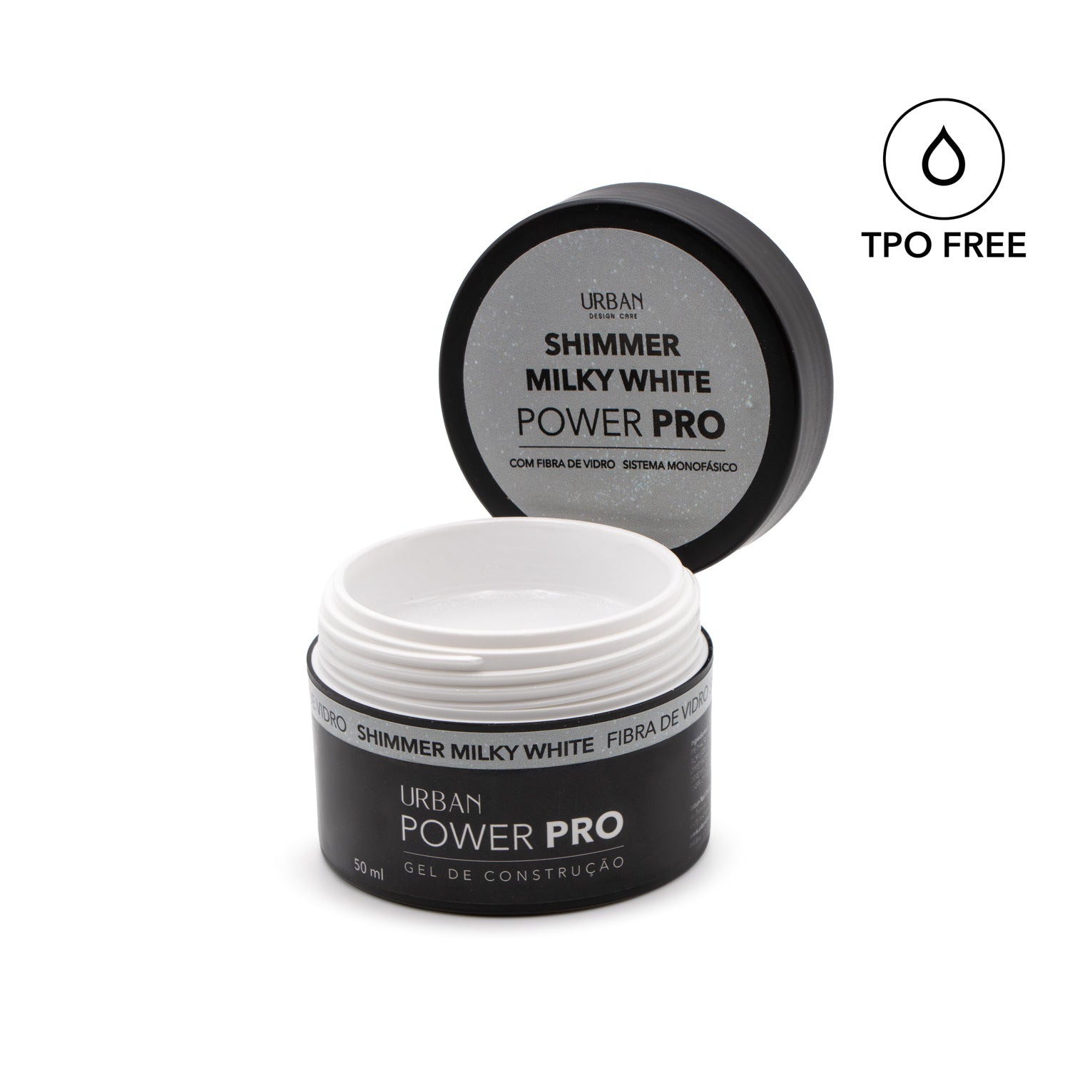 Gel de construção - Power Pro Shimmer Milky White 50ml