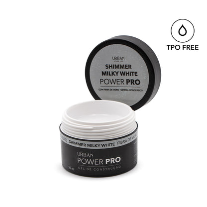 Gel de construção - Power Pro Shimmer Milky White 50ml