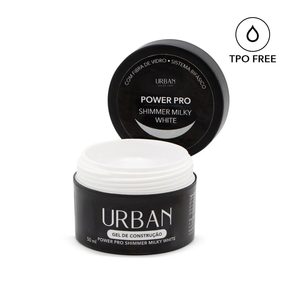 Gel de construção - Power Pro Shimmer Milky White 50ml