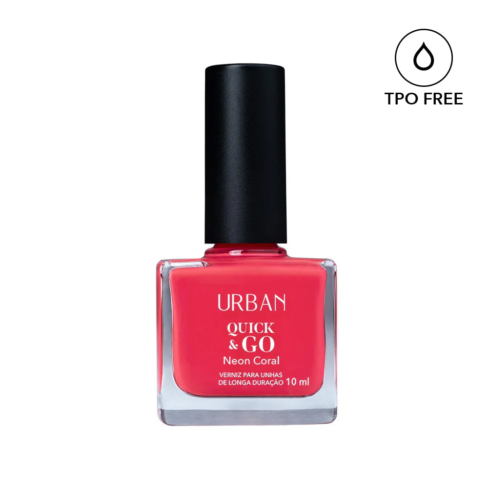 Verniz para Unhas Quick &amp; GO Neon Coral 10ml