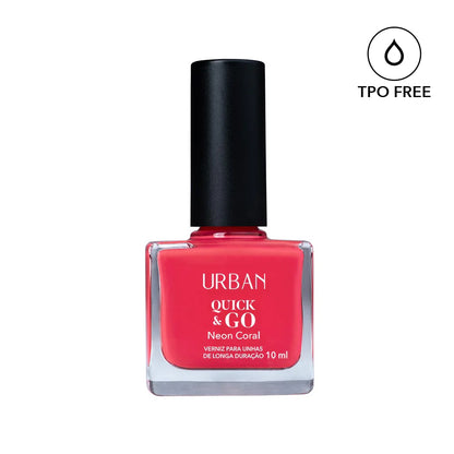 Verniz para Unhas Quick &amp; GO Neon Coral 10ml