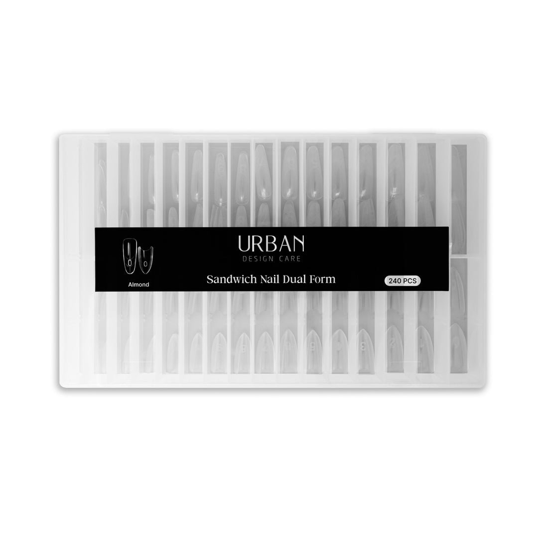 Caixa Dual Form Sandwich Nail Art Almond 240 uni.