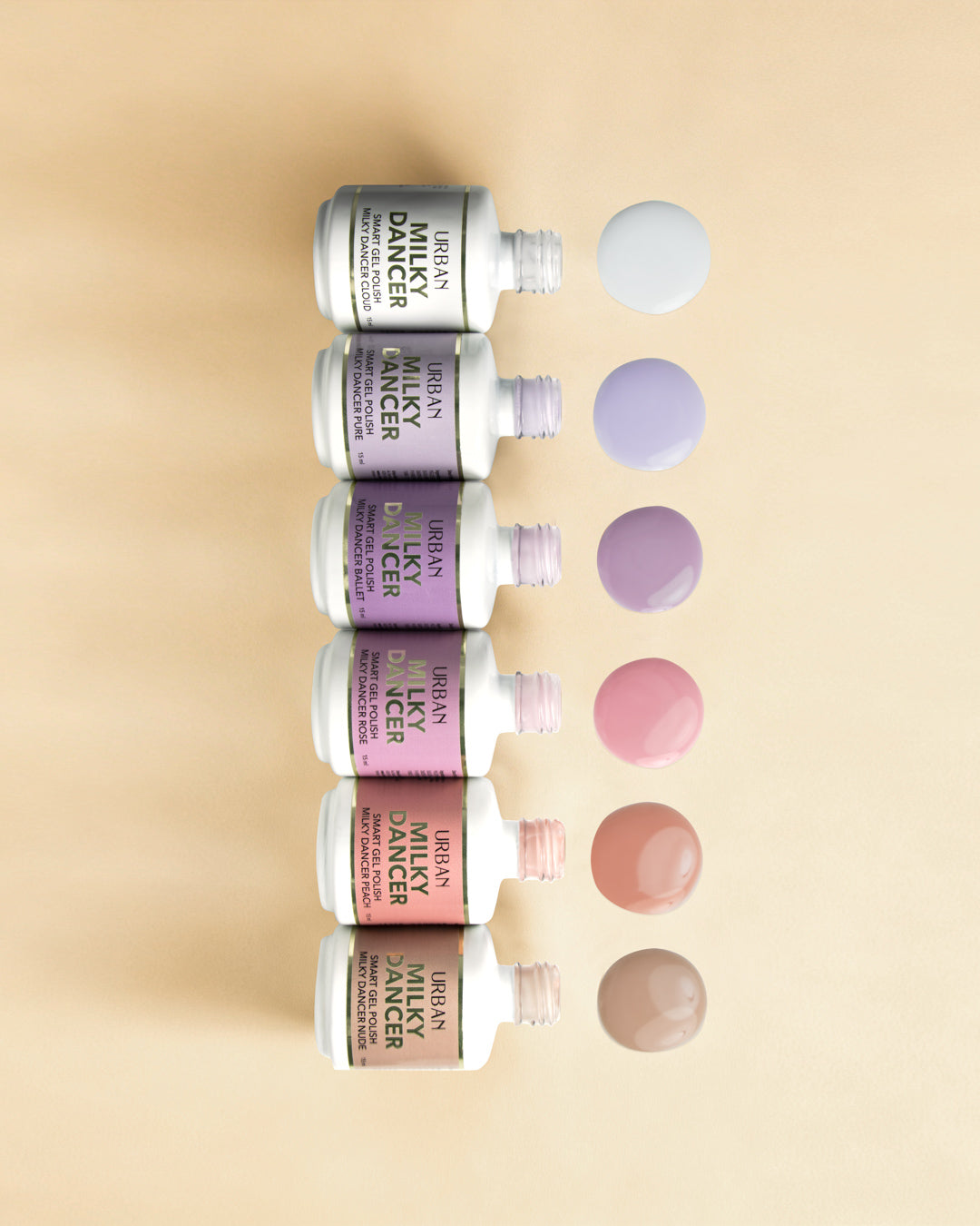 Kit 6 Cores Verniz Gel - Smart Milky Dancers