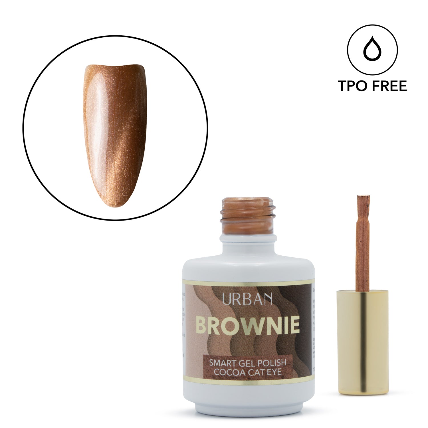 Cor de Verniz Gel - Smart Cocoa Cat Eye 15ml