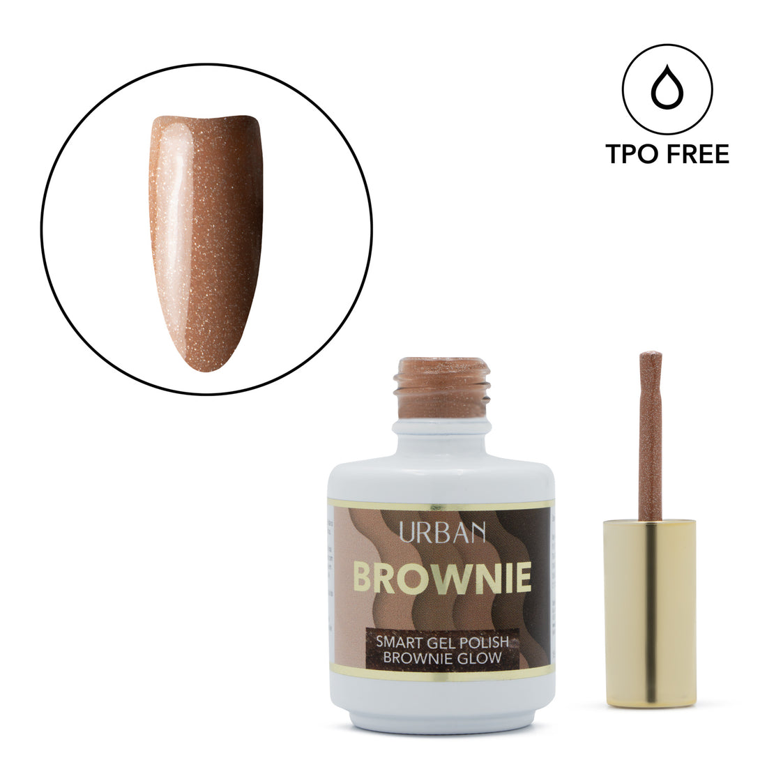 Cor de Verniz Gel - Smart Brownie Glow 15ml