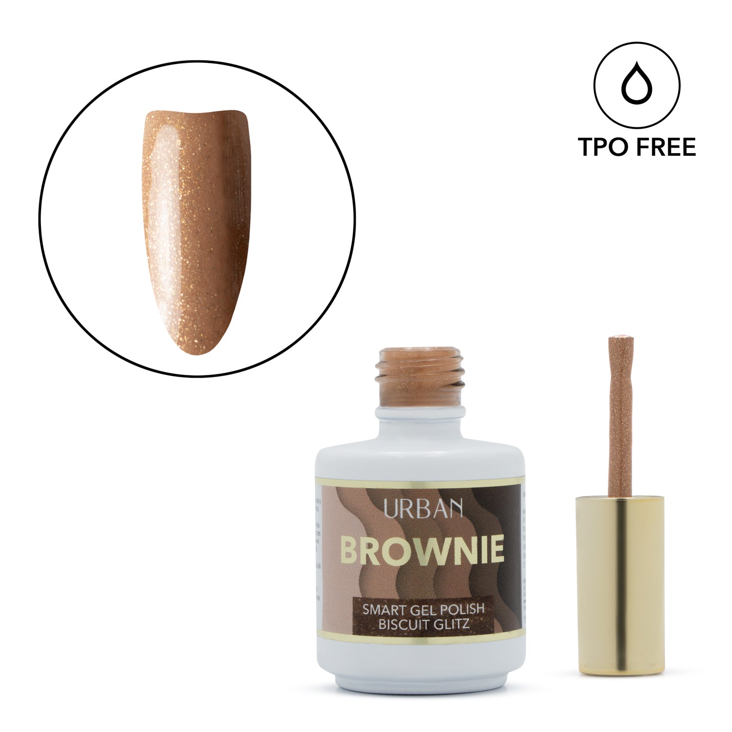 Cor de Verniz Gel - Smart Biscuit Glitz 15ml