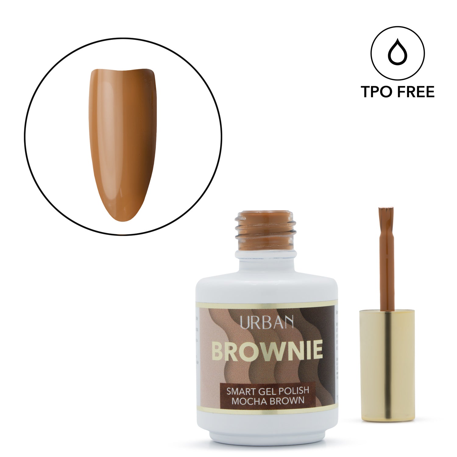 Cor de Verniz Gel - Smart Mocha Brown 15ml