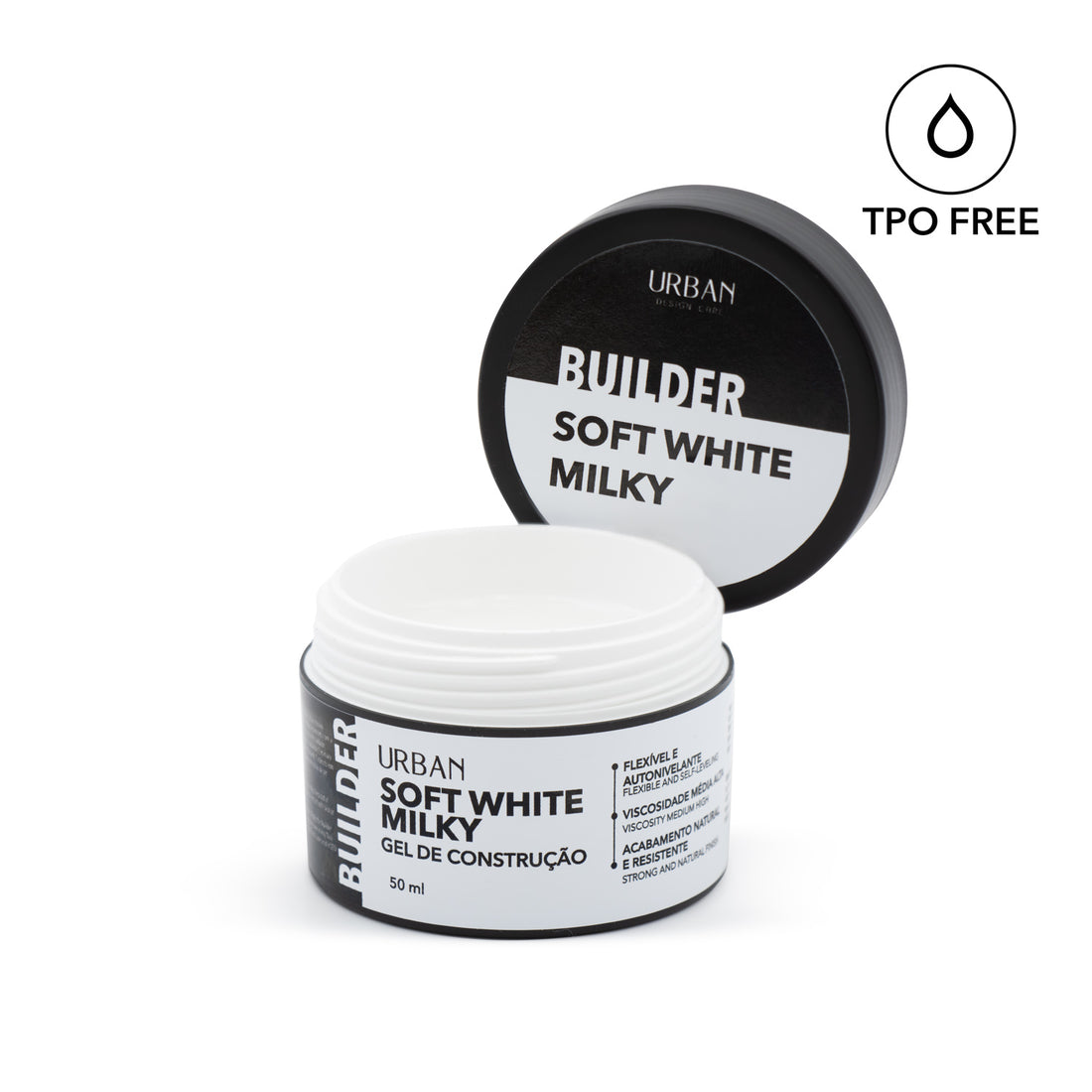 Gel de construção - Soft White Milky Builder 50ml