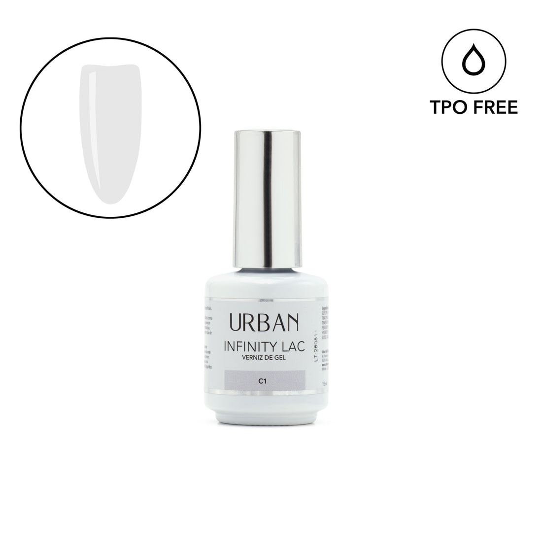 Frasco do verniz de gel Infinity Lac C1 Urban