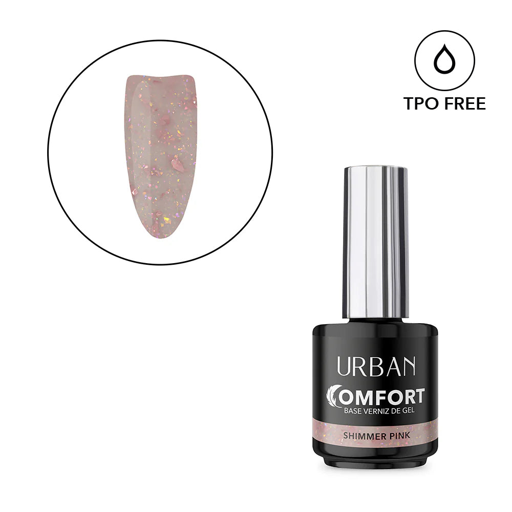 Base de Verniz Gel Comfort Shimmer Pink 15ml