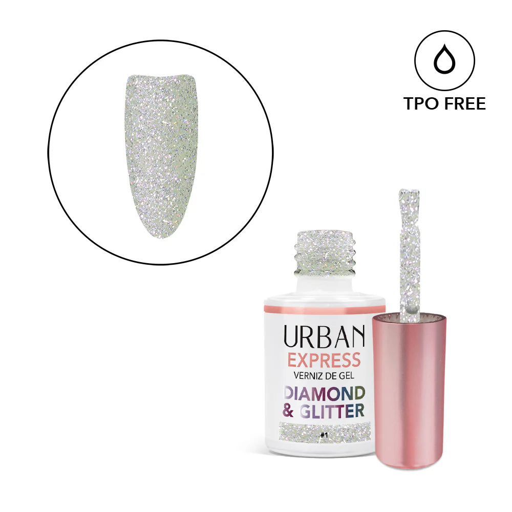 Verniz Gel Express Diamond &amp; Glitter 