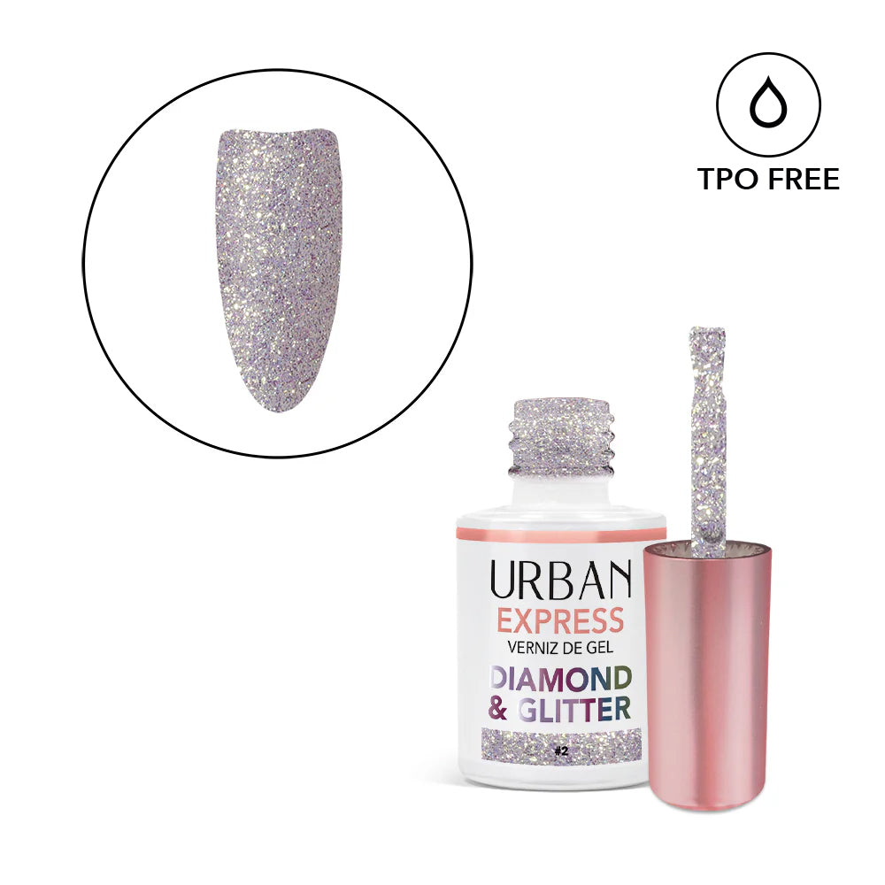 Verniz Gel Express Diamond &amp; Glitter 