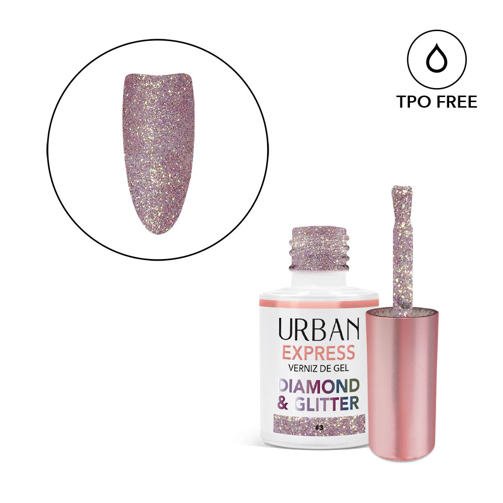 Verniz Gel Express Diamond &amp; Glitter 