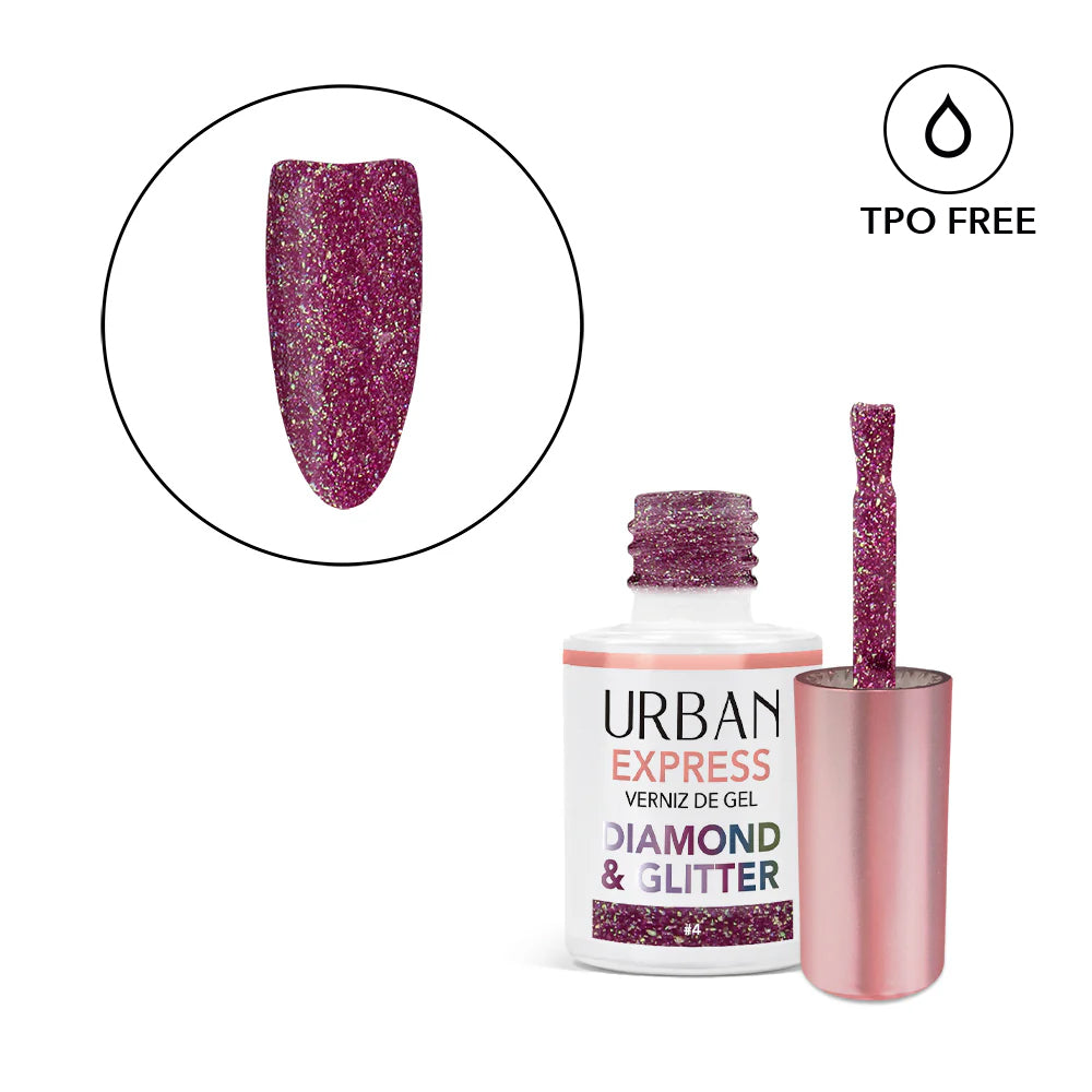 Verniz Gel Express Diamond &amp; Glitter 