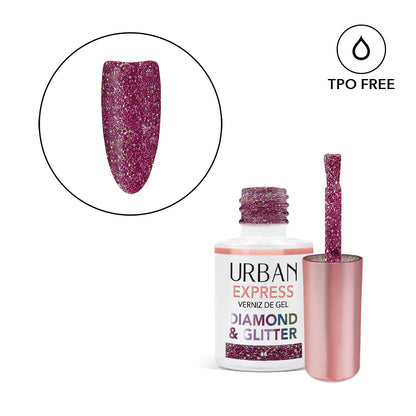 Verniz Gel Express Diamond &amp; Glitter 