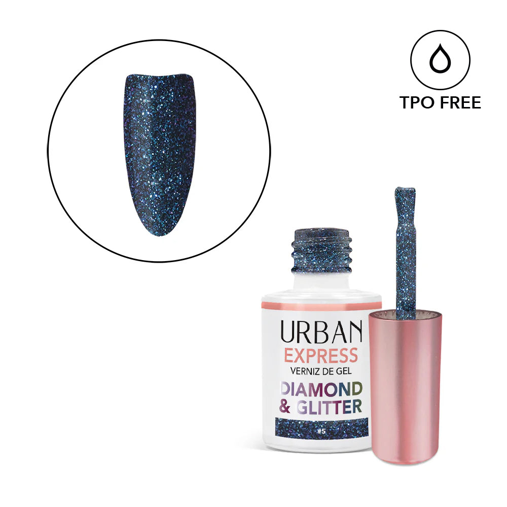 Verniz Gel Express Diamond &amp; Glitter 