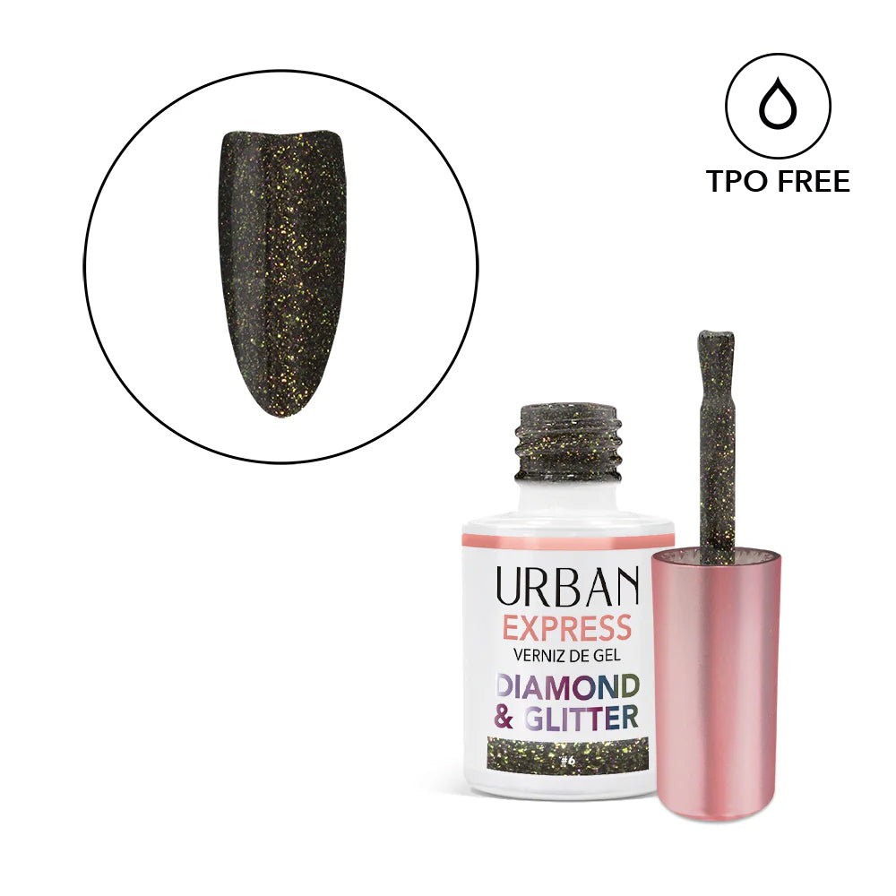 Verniz Gel Express Diamond &amp; Glitter 