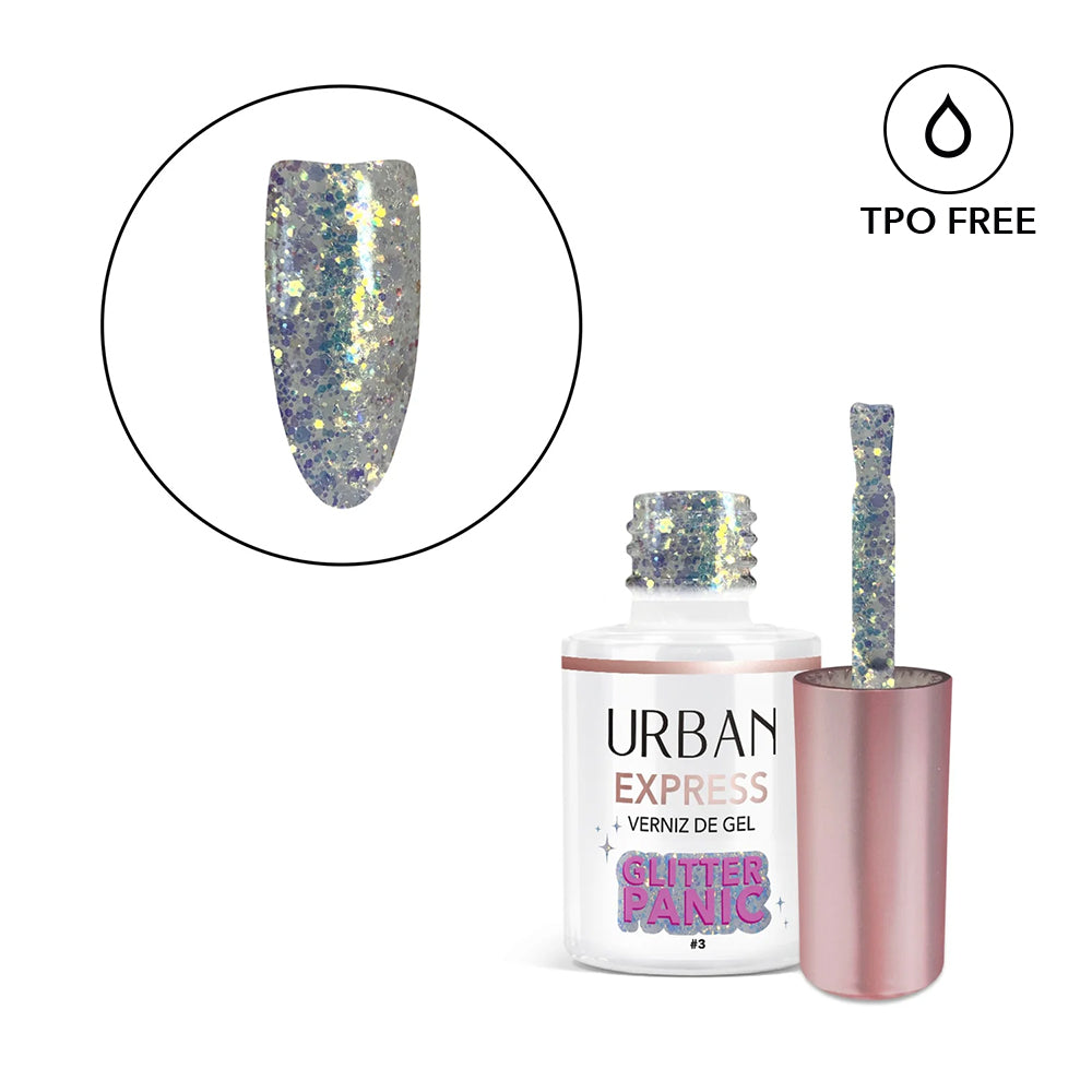 Verniz Gel Express Glitter Panic 