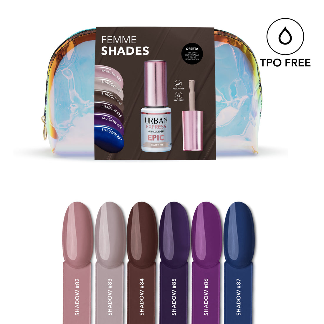 Kit Verniz Gel Express Epic Femme Shades (